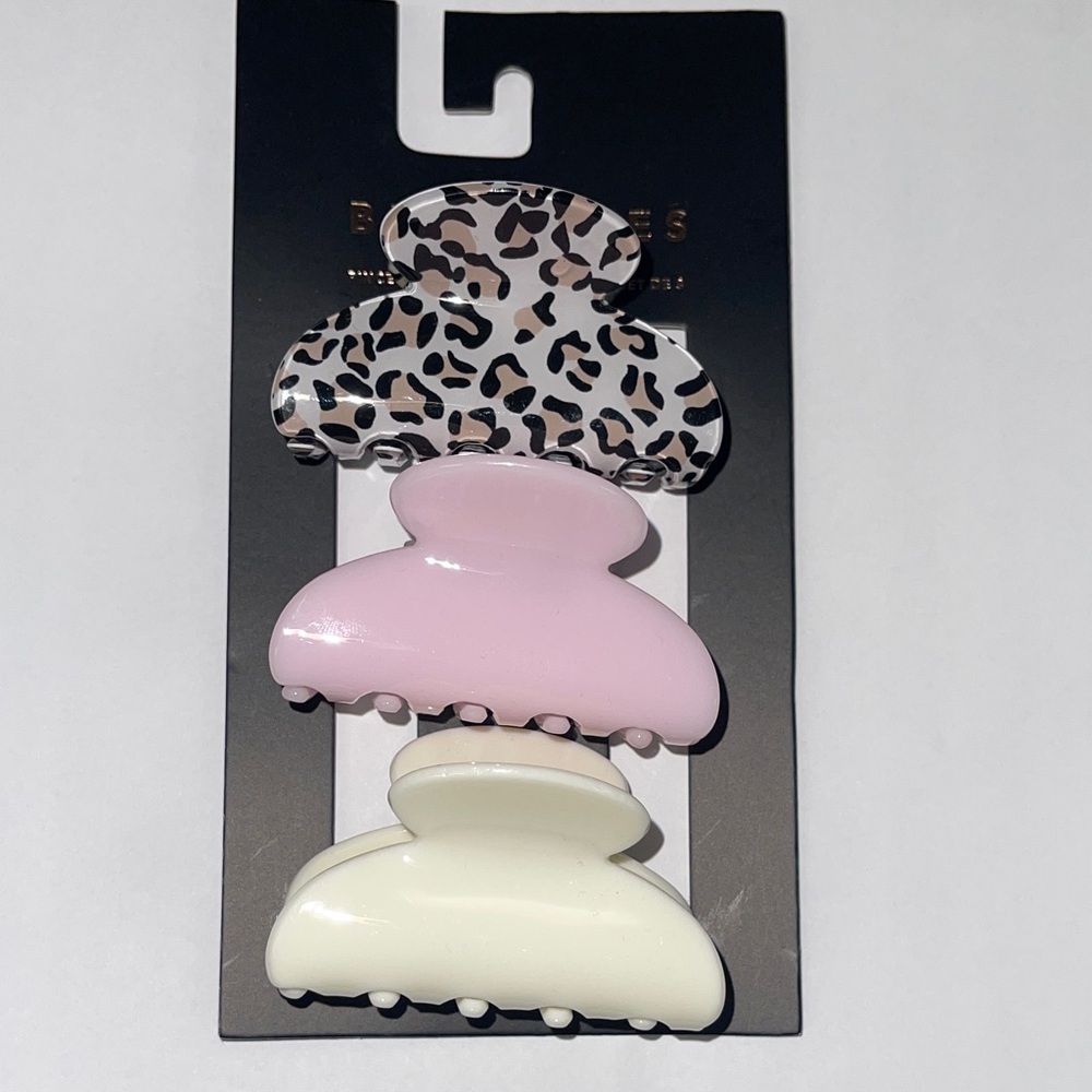 Bluenotes Leopard, Pink, and Cream Hair Claw Set